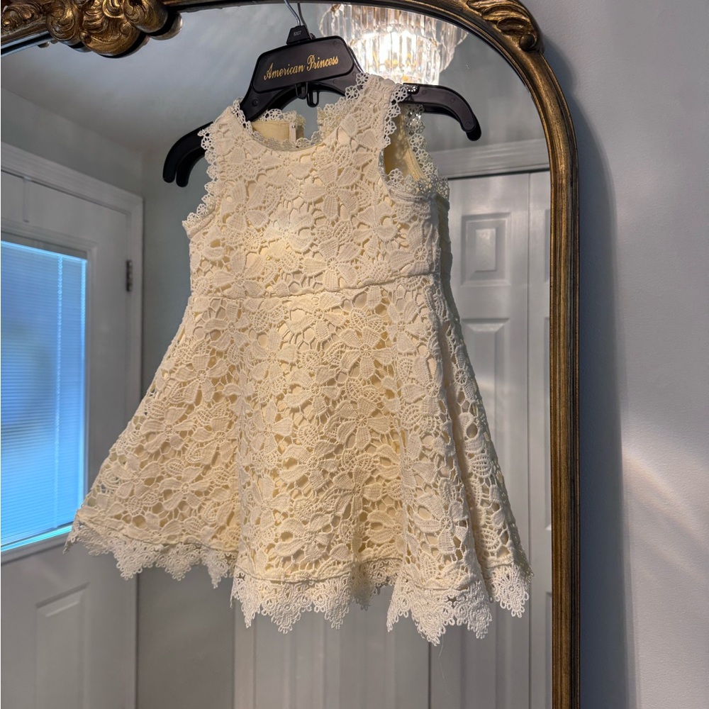 Rare Editions Cream Fit and Flare Sleeveless Wedding Dress